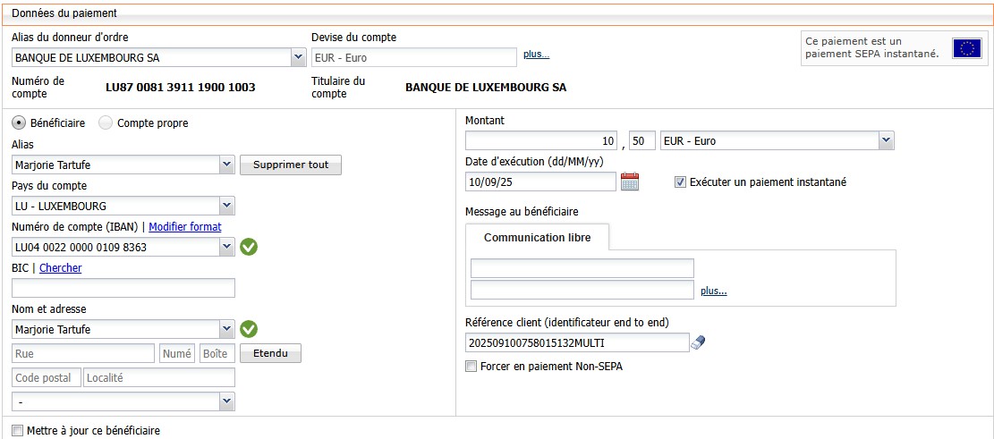 Image paiement instantané confirmé